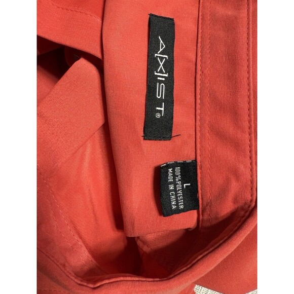Men AXIST Bowling Shirt  blood orange  Large  Anti-wrinkle NWT - Picture 3 of 9